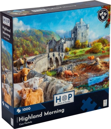 House of Puzzles Reggel a Skót-felföldön puzzle, 1000 darabos