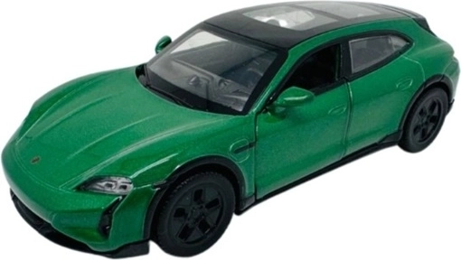 Zöld Porsche Taycan Turbo S elektromos modell