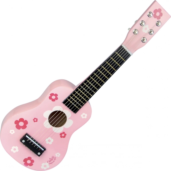 Rózsaszín fa gitár virágokkal