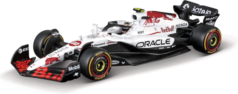 Bburago Formula–1 modell Oracle Red Bull Racing RB21 (2025) Yuki Tsunoda #22 sisakkal 1:18