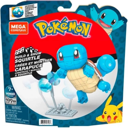 Pokémon Squirtle építőkészlet közepes – összeépíthető figura – Squirtle