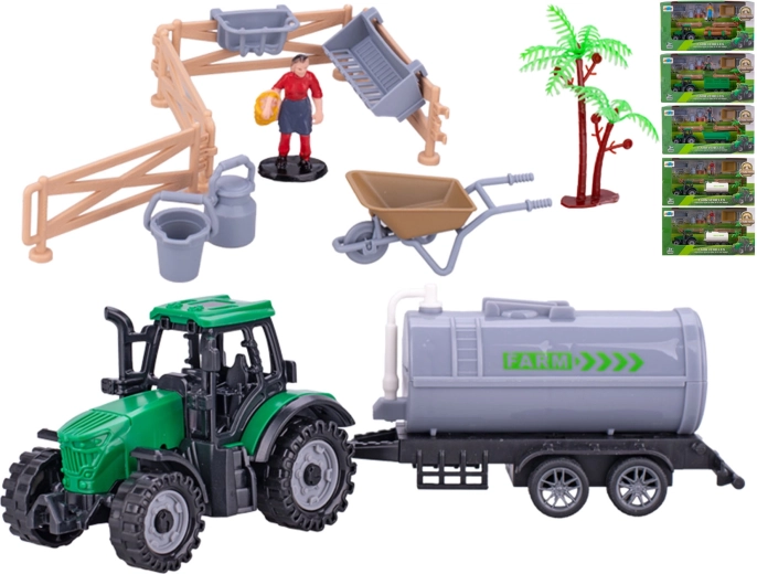 Traktor utánfutóval, 19 cm, gyerekeknek