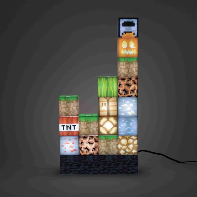 MINECRAFT kockalámpa – 16 darabos építőkészlet