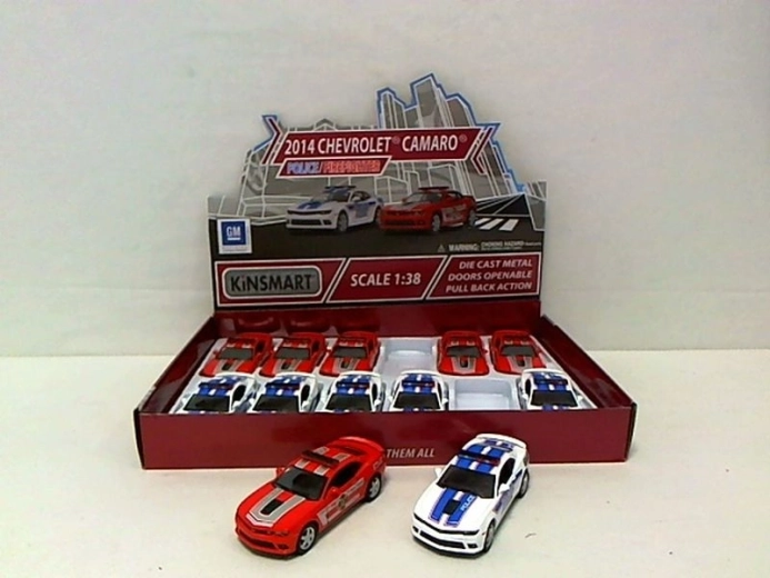 Fém kisautó Chevrolet Camaro (rendőrség / tűzoltók) 1:38 – 1 db