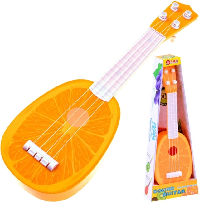 Gyerek ukulele – műanyag gitárka 37 cm – Narancs