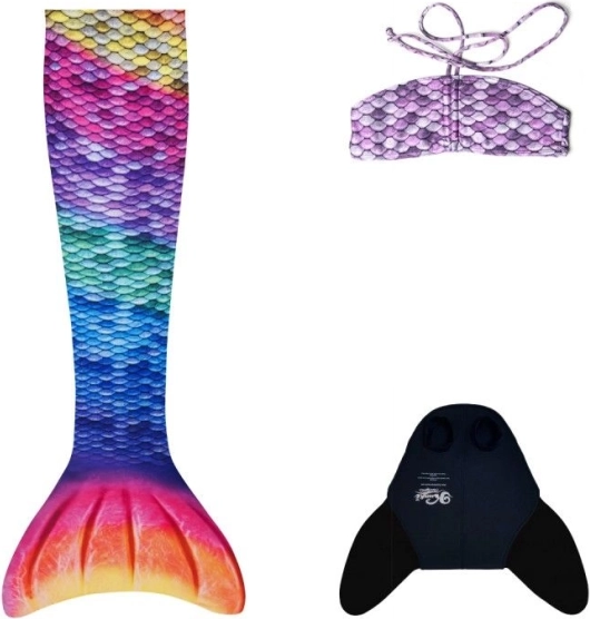 Sellőfarok Rainbow monouszonnyal és bikinivel