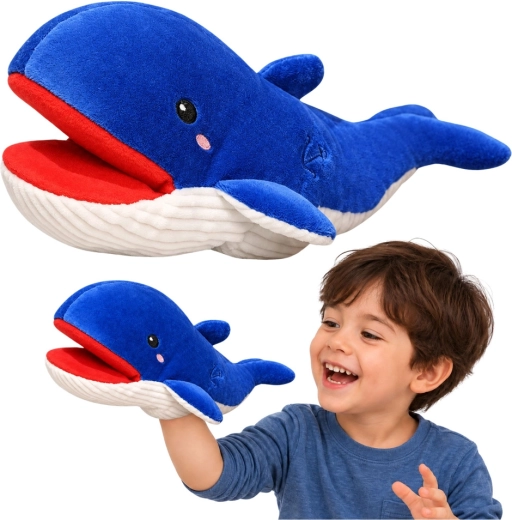 Plüss Báb Kék Bálna 30 cm