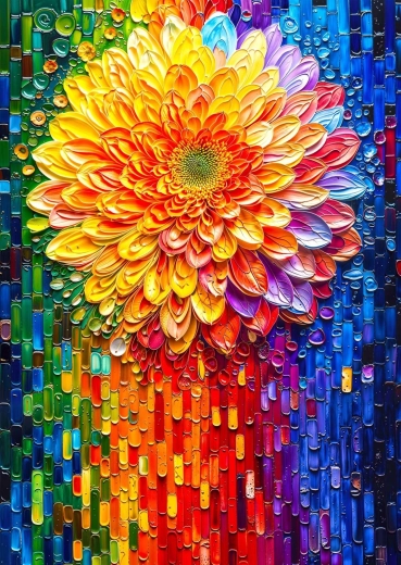 Enjoy puzzle Virágmozaik 1000 darabos