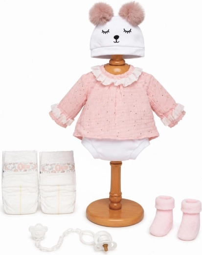 Guca ruhácska csecsemőbabához, 38 cm-es, kiegészítőkkel