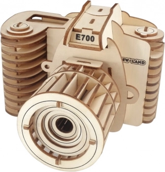Woodcraft Fából készült 3D puzzle kamera