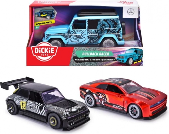 visszahúzós lendkerekes autó Pullback Racer 15 cm nyitható ajtókkal