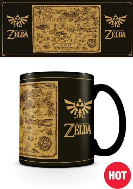 Hőre változó bögre Zelda motívummal