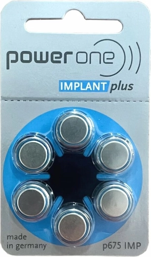 Varta Power One Implant Plus 675 hallókészülék‑elem, 6 db