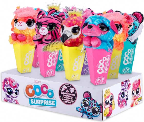 Coco Surprise Neon plüssállat meglepetéssel tölcsérben