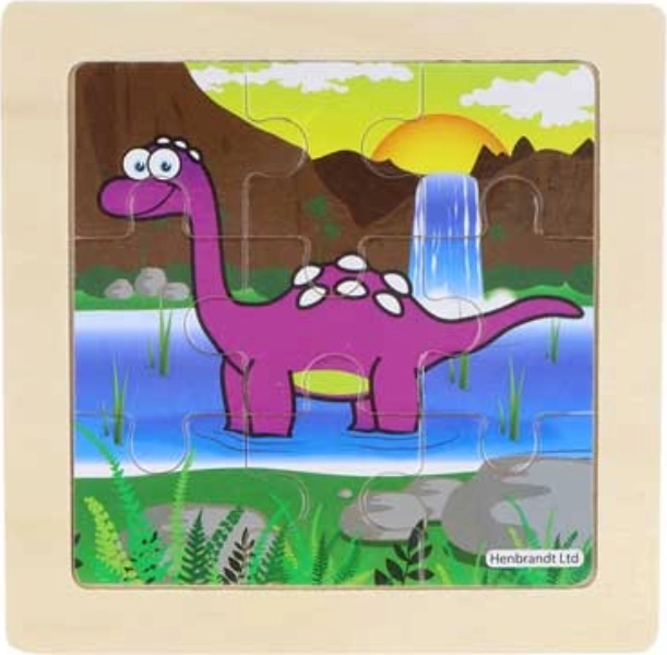 Fa puzzle Dinoszaurusz 9 darabos
