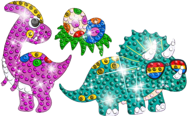 18 holografikus, dinoszaurusz-mintás matrica