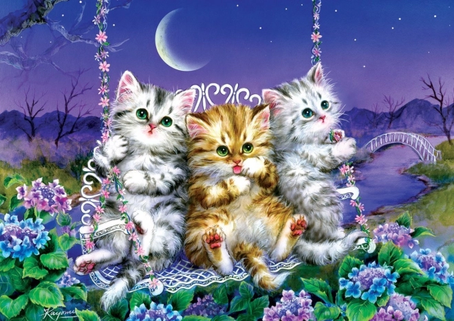 Puzzle ART PUZZLE Cicusok a hintán 500 darab