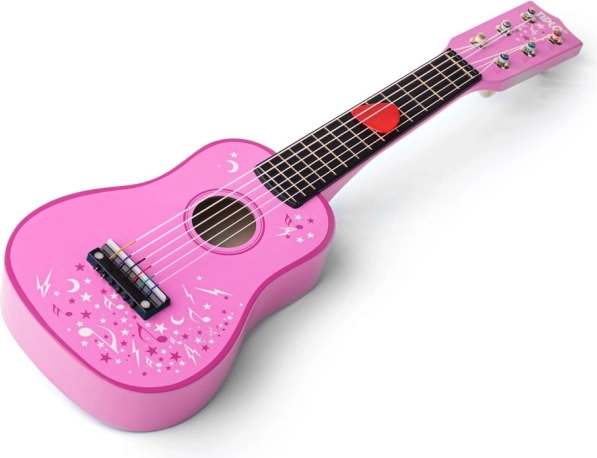 Tidlo fából készült rózsaszín Star gitár