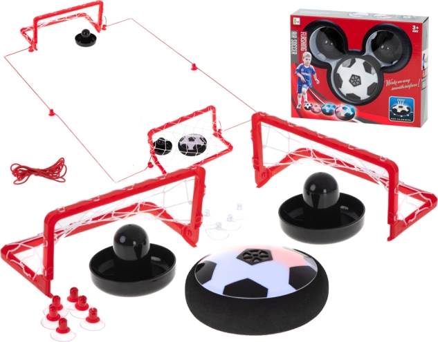 Lebegő focis hoverball kapukkal – asztali léghoki szett