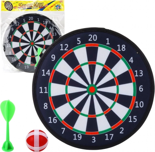 Klasszikus Dart Tábla Labdával és Tépőzáras Nyíllal