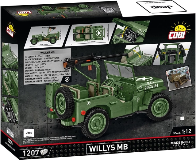 Ikonikus Jeep Willys MB 1:12 méretarányban