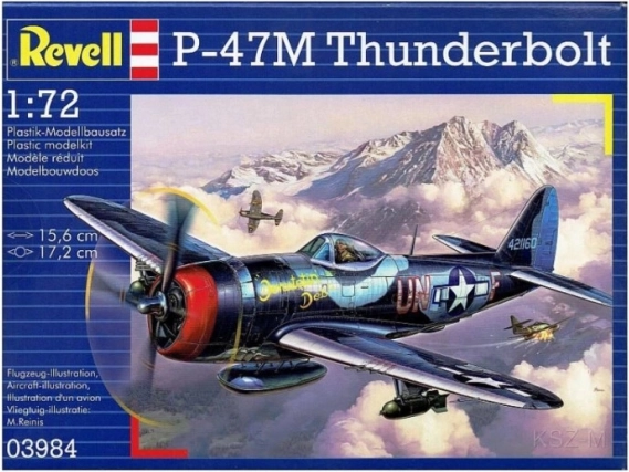 Műanyag repülőgép‑makett P-47 Thunderbolt