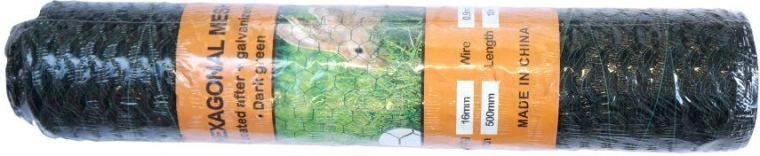 Horganyzott nyúlháló 13 mm szemméret, 0,9 mm huzal, 50 cm magasság, 10 m csomag