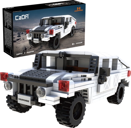CaDA Humvee fehér terepjáró építőjáték