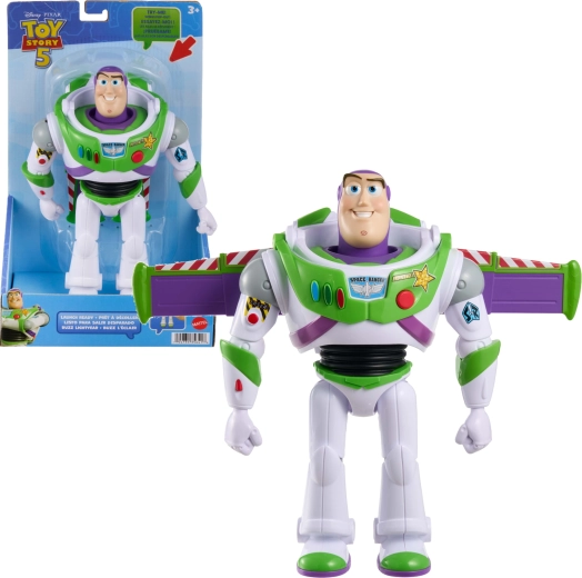 Mattel Disney Pixar Toy Story 5 Buzz Rakeťák figura nyitható szárnyakkal