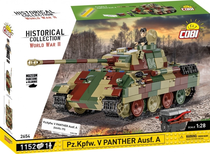 Panther Ausf. A harckocsi építőkészlet 1:28 a COBI-tól – 1152 elem