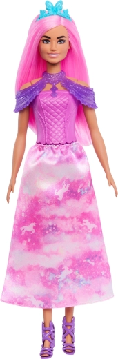 Rózsaszín hajú Barbie baba