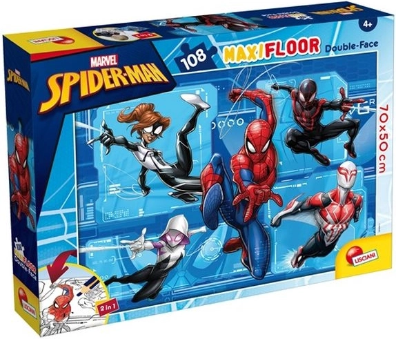 Lisciani Marvel maxi padló puzzle Pókember 108 darabos, kétoldalas