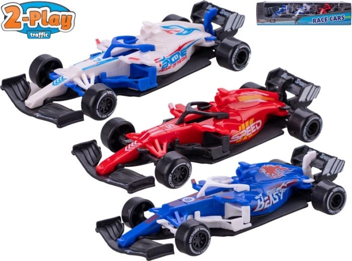 2-Play Traffic fém Formula autókészlet 12,5 cm – 3 darab