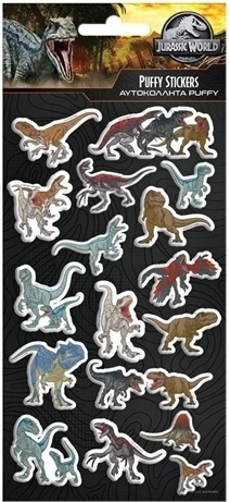 Jurassic domború matricák