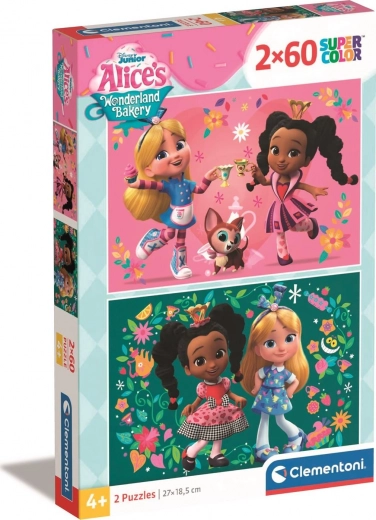 Clementoni Puzzle Aliz péksége a Csodaországban 2x60 darab