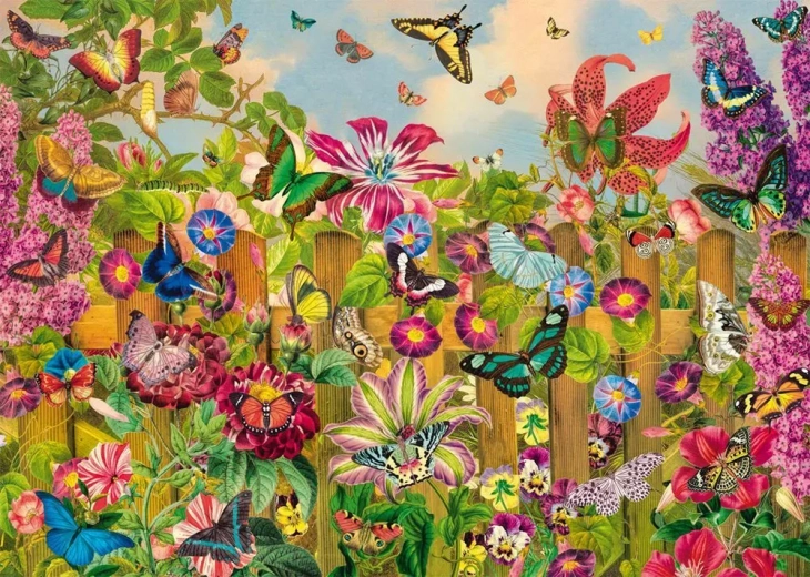 Puzzle Elbűvölő pillangókert 2000 darab SCHMIDT