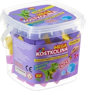 Mega modellező gyurma lila vödörben, 3 színben