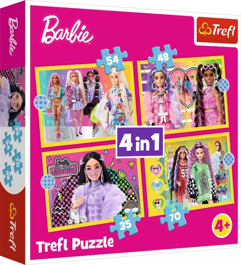 Puzzle Barbie Vidám világ 4v1