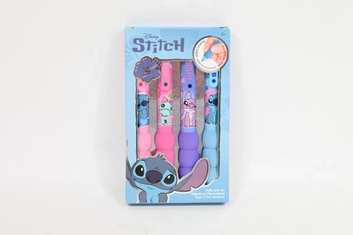 Disney Stitch – 4 darabos pasztell tollkészlet puha, szőrös markolattal