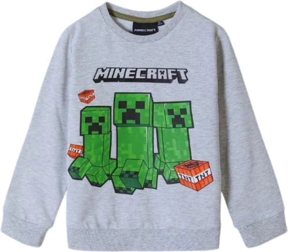 Szürke Minecraft pulóver