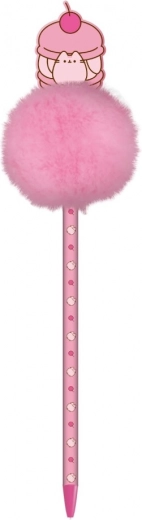 Pusheen golyóstoll pomponnal