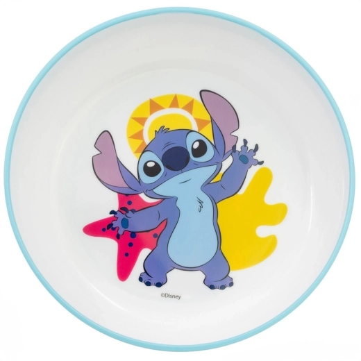 Csúszásgátlós gyerek tál DISNEY STITCH, BPA-mentes, mikrohullámú sütőbe tehető