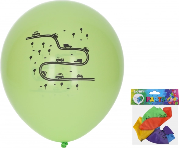 Felfújható lufik 30 cm – közlekedés, 5 darabos készlet