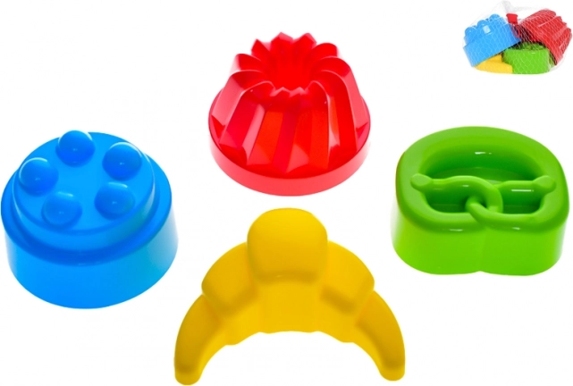 Homokozó formák – sütiformák 10–12 cm, 4 darabos készlet