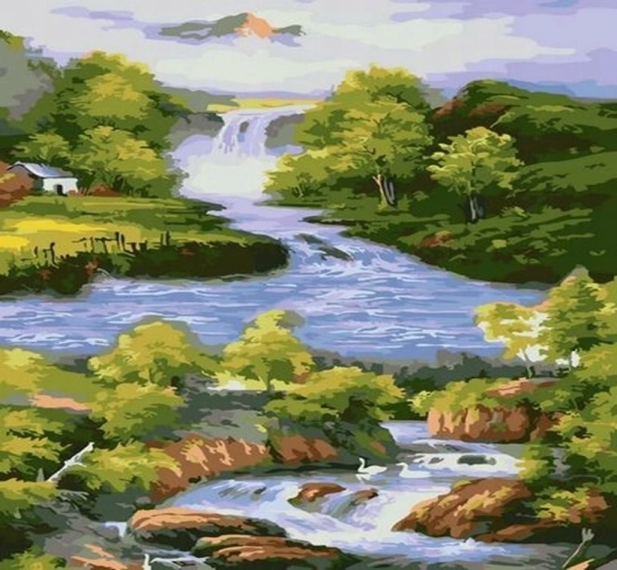 Norimpex számfestő készlet Folyó 40 × 50 cm