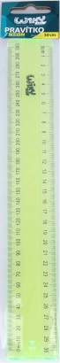 Átlátszó neon vonalzó 30 cm
