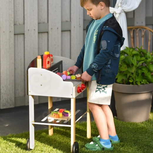 Mobil grill otthoni és szabadtéri játékhoz