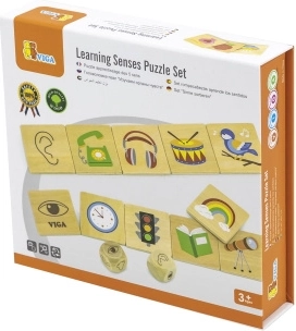 VIGA oktató játék fa kirakó az érzékek tanulásához