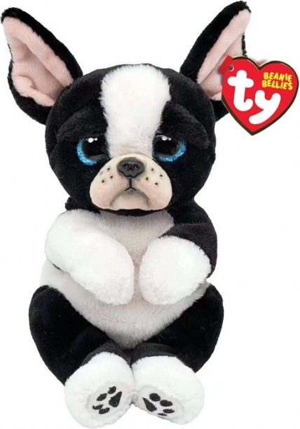 Plüss kutya TY 15 cm – fekete-fehér