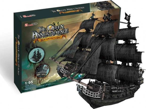 3D puzzle Vitorlás Queen Anne's Revenge a CubicFuntól